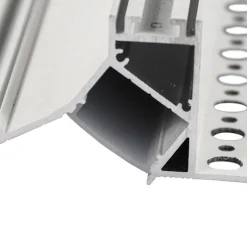 Perfil tira LED integración / trimless esquina - 96 x 35mm - Con difusor - 2 metros