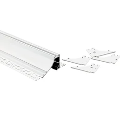 Perfil tira LED integración / trimless esquina - 94 x 34mm - Kit completo - 2 metros