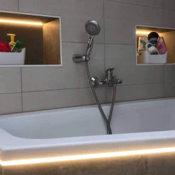 Perfil tira LED integración / trimless - 13x14mm - Con difusor - 2 metros