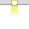 Perfil tira LED integración / trimless - 49x11,5mm - Con difusor - 2 metros