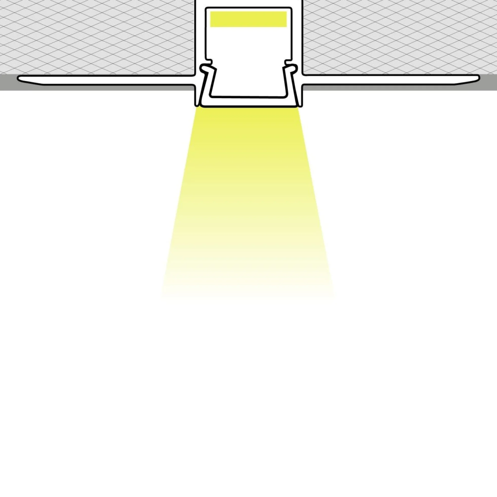 Perfil tira LED integración / trimless - 9x12mm - Con difusor - 2 metros