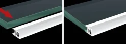 Perfil tira LED para cristal y estante - 25x14mm - 2metros