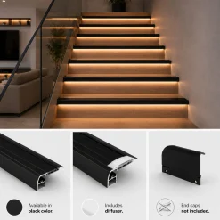 Perfil tira LED para escaleras - 65X27.5mm - 2 metros