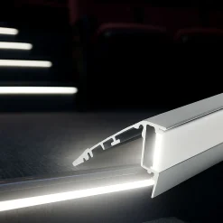 Perfil tira LED para escaleras - 54mm - Con difusor - 2 metros