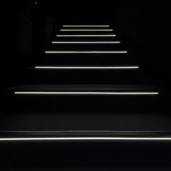 Perfil tira LED para escaleras - 54mm - Con difusor - 2 metros