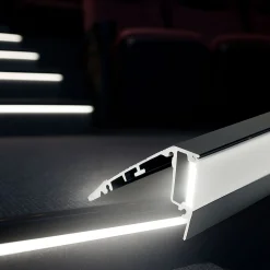 Perfil tira LED para escaleras - 54mm - Con difusor - 2 metros