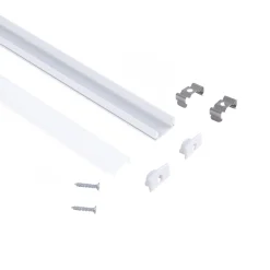 Perfil tira LED superficie - 17x8mm - Kit completo - 1 metro