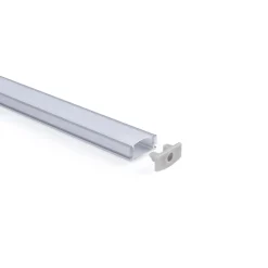 Perfil tira LED superficie - 17x8mm - Kit completo - 2 metros