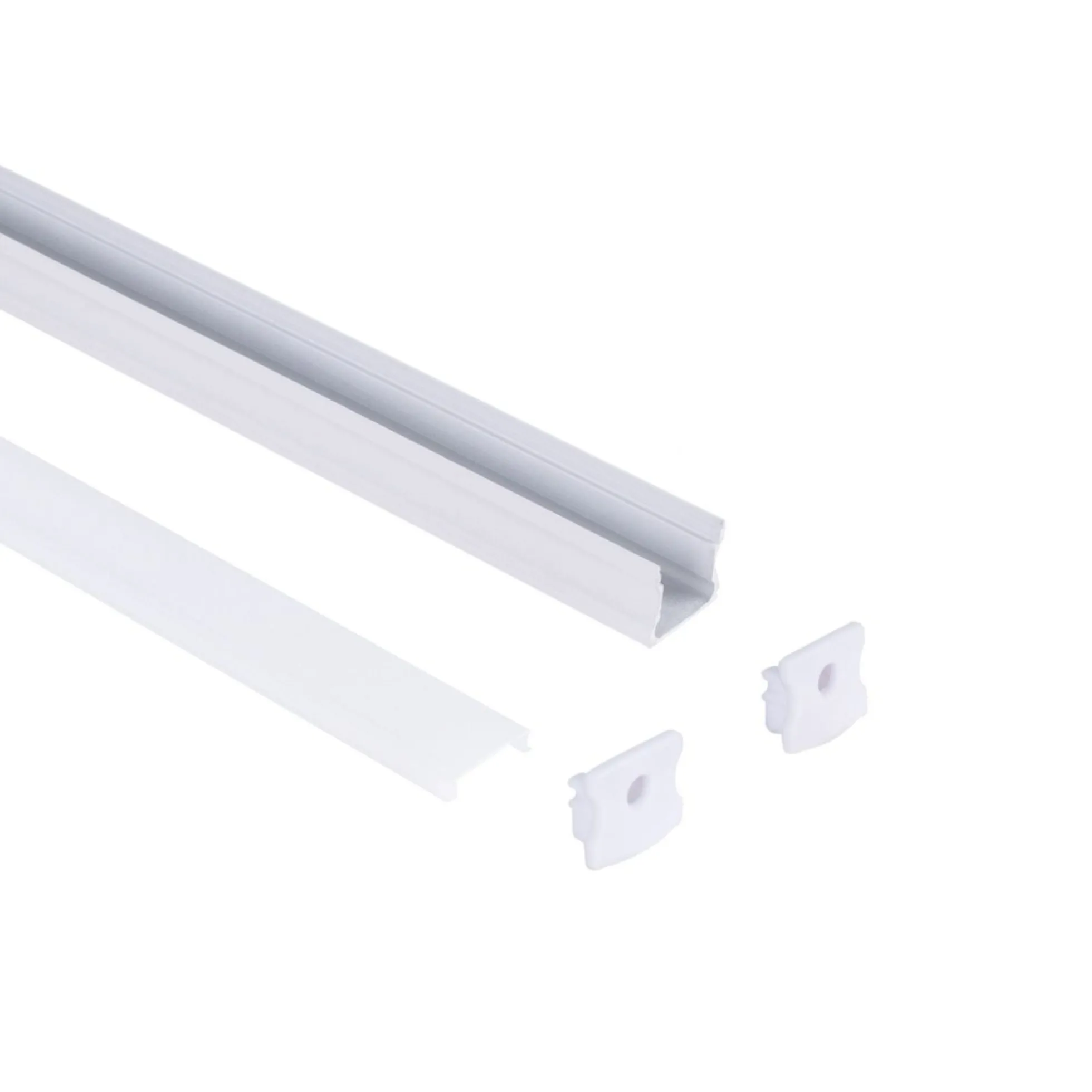 Perfil tira LED superficie - 17x14mm - Kit completo - 1 metro