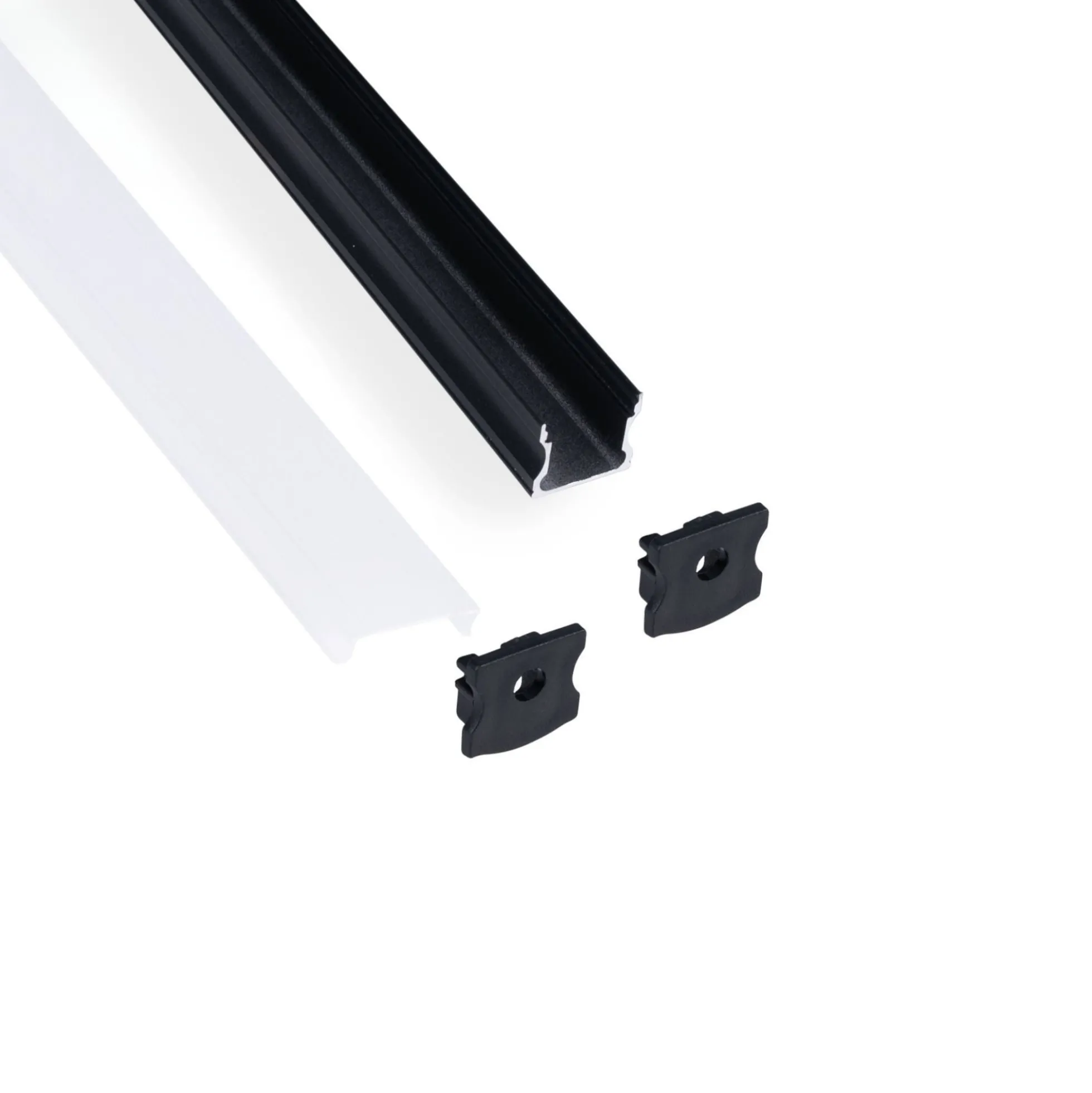 Perfil tira LED superficie - 17x14mm - Kit completo - 1 metro