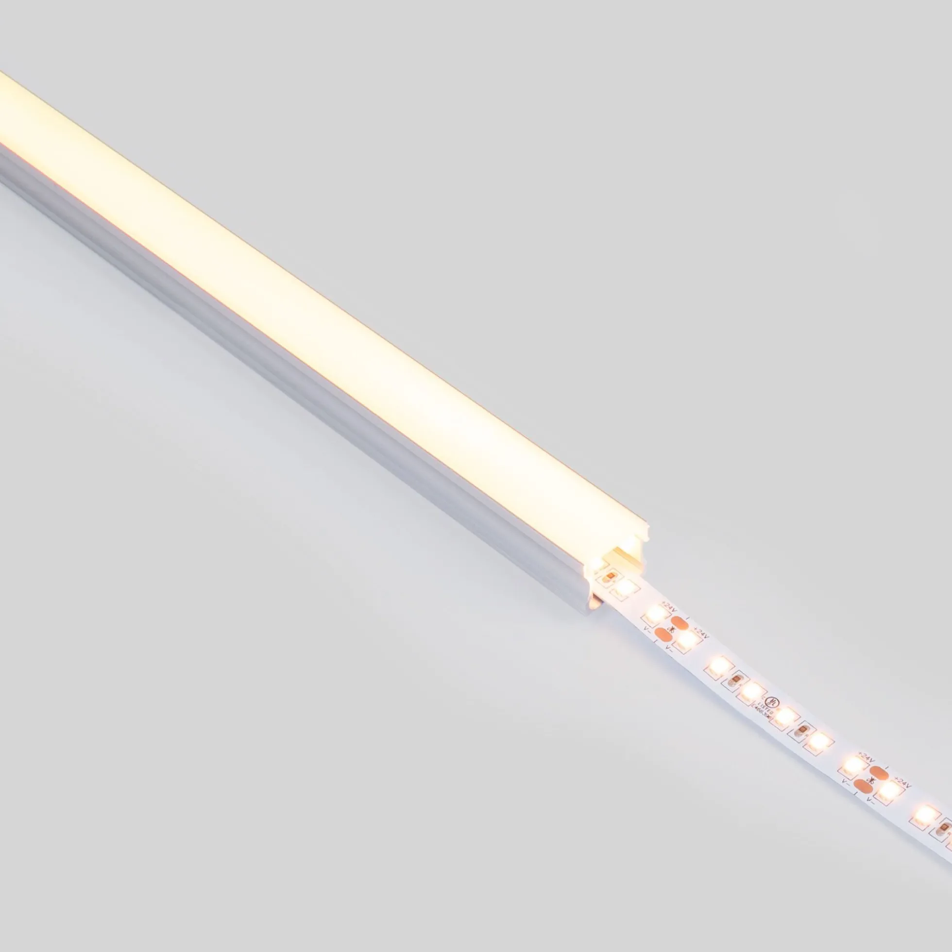 Perfil tira LED superficie - 17x14mm - Kit completo - 1 metro