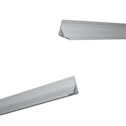Perfil tiras LED para esquinas con difusor - 4 grapas - 2 tapas - 16x16mm - 2 metros