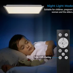 Plafón de techo LED Backlight - 60x60cm - 36W - CCT + RGB IC - Con mando a distancia