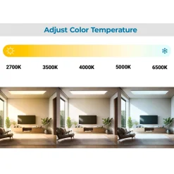 Plafón de techo LED Backlight - 120x30cm - 36W - CCT + RGB IC - Con mando a distancia