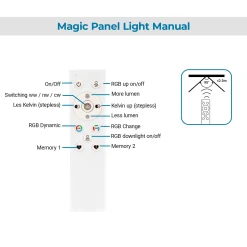 Plafón de techo LED Backlight - 45x45cm - 22W - CCT + 2RGB - Retroiluminado