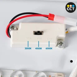 Plafón de techo LED CCT - 24W - Efecto lateral - Color madera Ø40cm