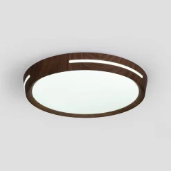 Plafón de techo LED CCT - 24W - Efecto lateral - Color madera Ø40cm