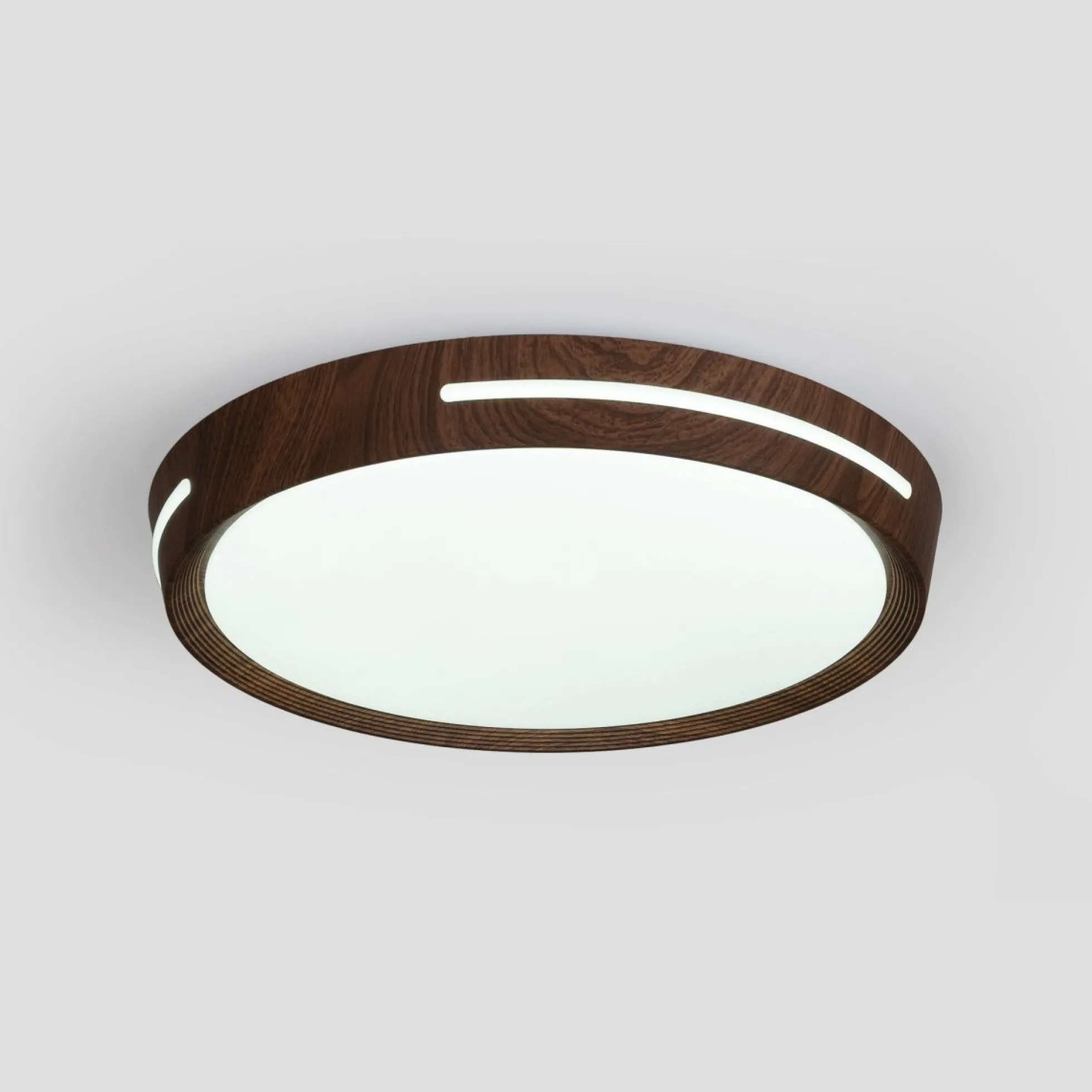 Plafón de techo LED CCT - 24W - Efecto lateral - Color madera Ø40cm