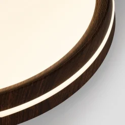 Plafón de techo LED CCT - 24W - Efecto lateral - Color madera Ø40cm