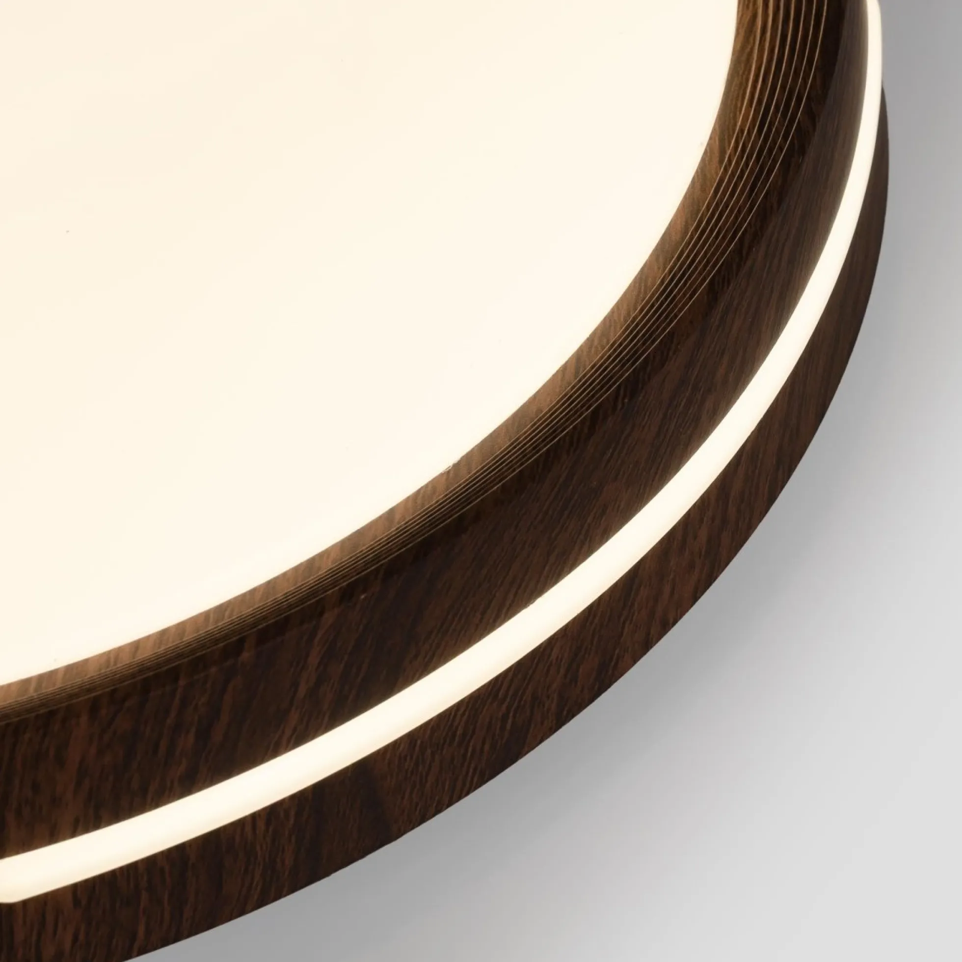 Plafón de techo LED CCT - 24W - Efecto lateral - Color madera Ø40cm