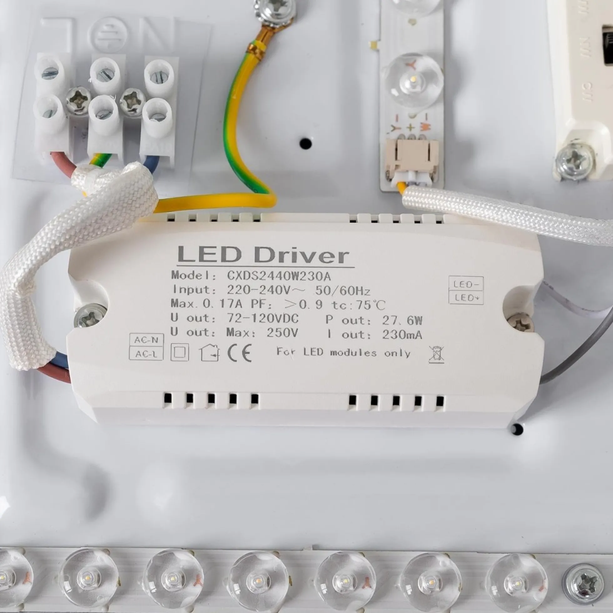 Plafón de techo LED CCT - 24W - Efecto lateral - Color madera Ø40cm