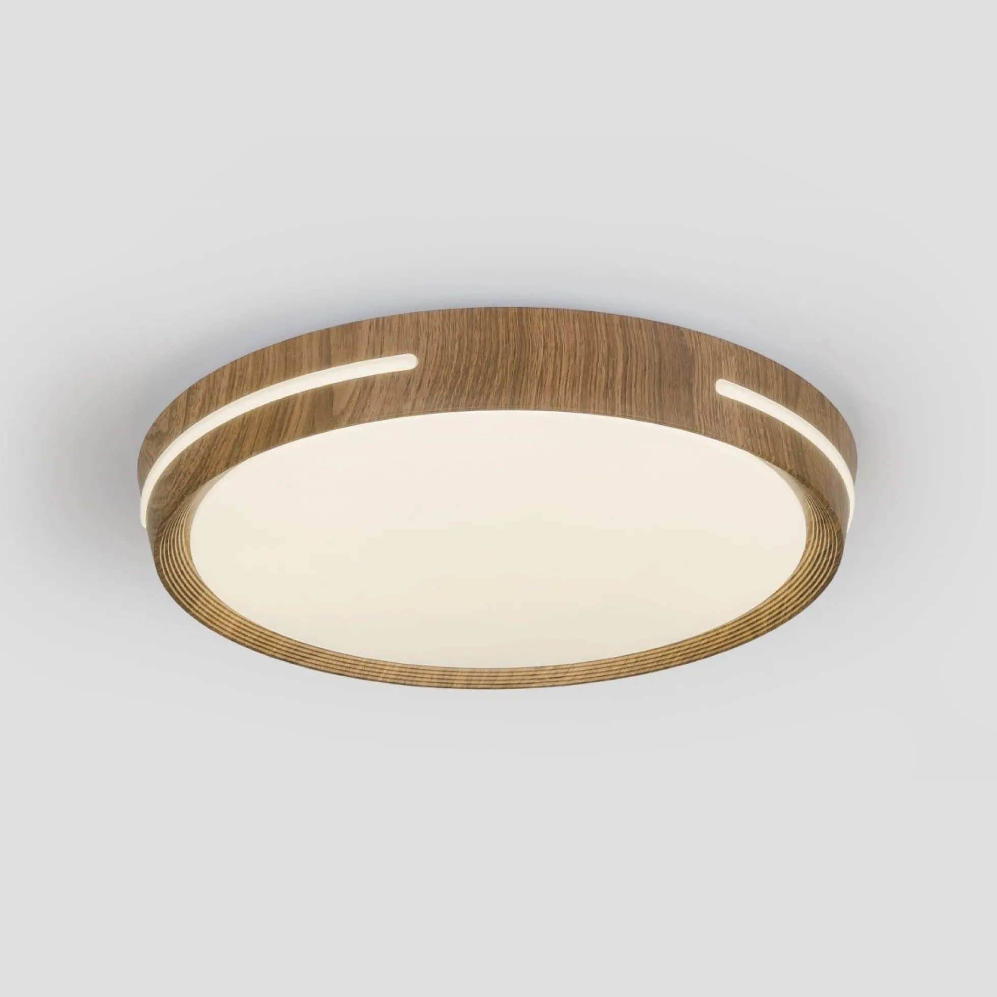 Plafón de techo LED CCT - 24W - Efecto lateral - Color madera Ø40cm