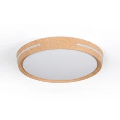 Plafón de techo LED CCT - 24W - Efecto lateral - Color madera Ø40cm