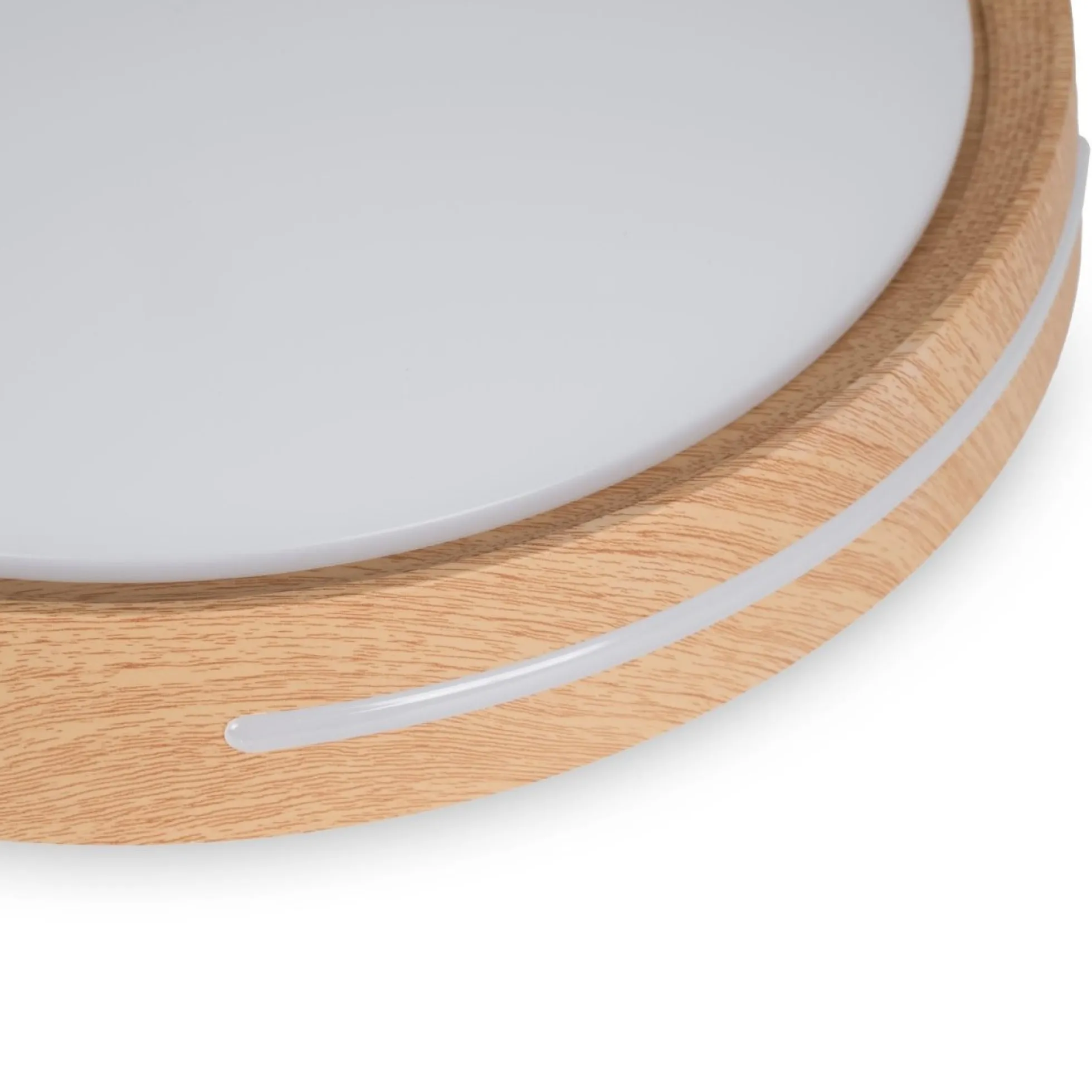 Plafón de techo LED CCT - 24W - Efecto lateral - Color madera Ø40cm
