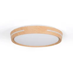 Plafón de techo LED CCT - 24W - Efecto lateral - Color madera Ø40cm