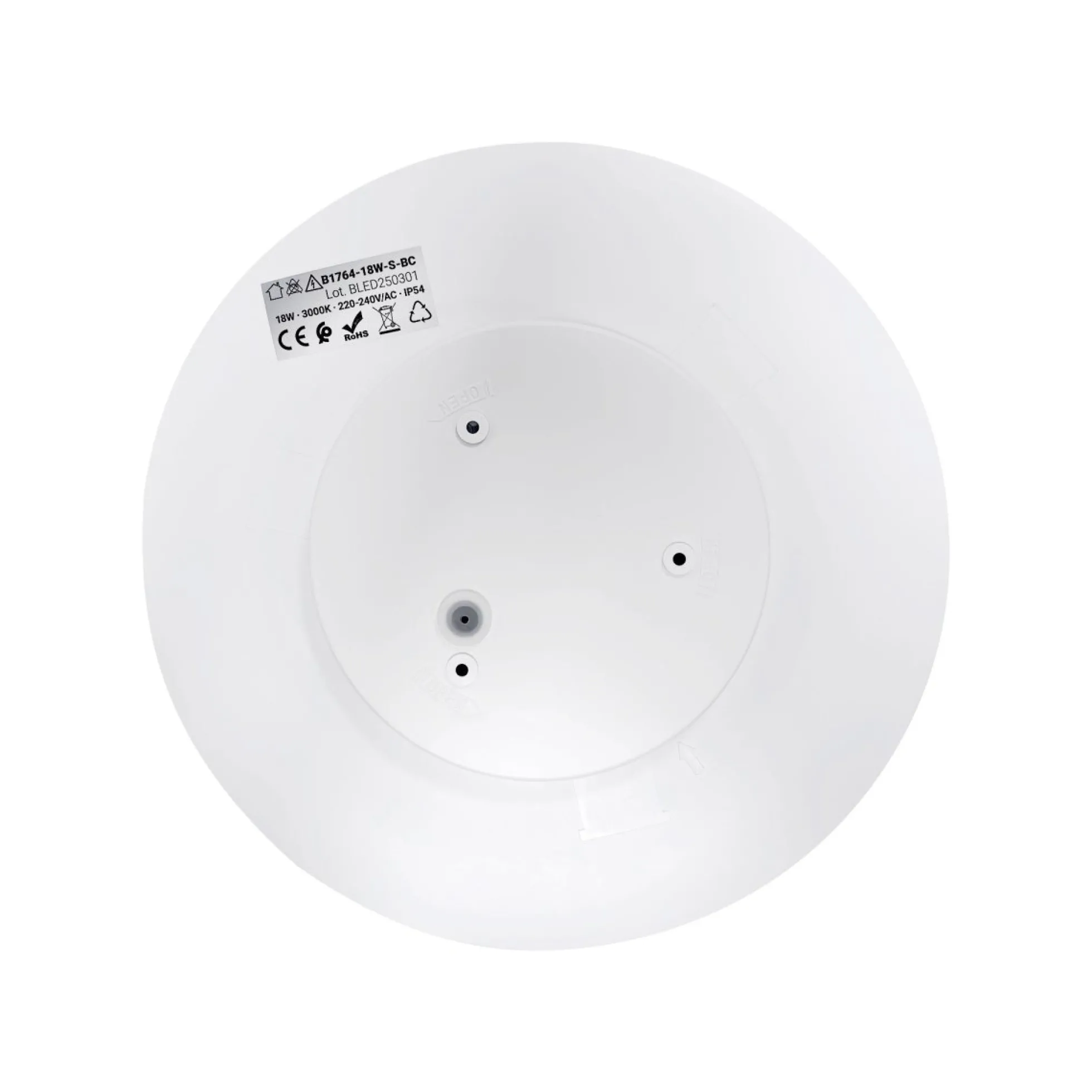 Plafón LED circular con sensor PIR - 18W - Superficie - IP54