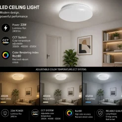 Plafón LED de techo - CCT - 23W - CRI80 - IP20