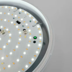 Plafón LED de techo estanco con sensor de movimiento + Luz de emergencia - CCT - Potencia ajustable 12W-16W - Ø31cm - IP65