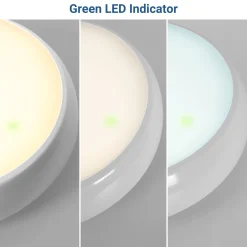 Plafón LED de techo estanco con sensor de movimiento + Luz de emergencia - CCT - Potencia ajustable 12W-16W - Ø31cm - IP65