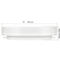 Plafón LED estanco circular blanco 24W CCT - 2400lm - IP65
