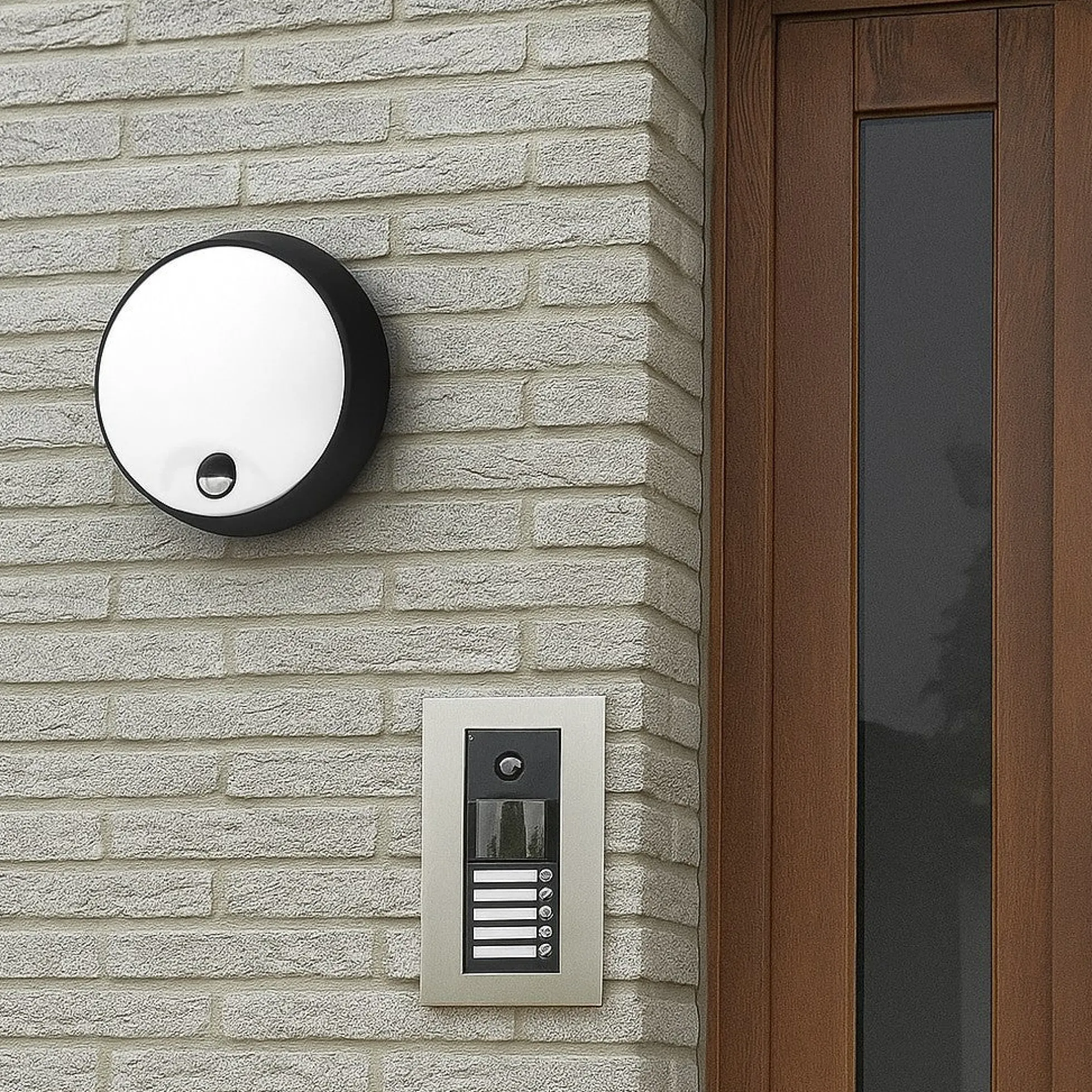 Plafón LED exterior redondo con sensor PIR - 15W - CCT - IP65