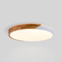 Plafón LED techo CCT 36W - Madera y Policarbonato- ø50cm - IP22