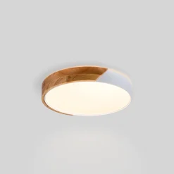 Plafón LED techo CCT 24W - Madera y Policarbonato - ø40cm - IP22