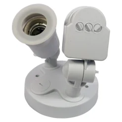 Portalámparas para bombilla LED E27 con sensor de movimiento PIR 180º IP44