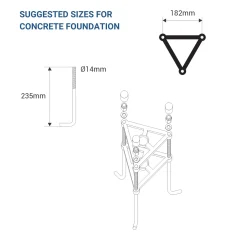 Poste de luz exterior doble Farola "TOBIA" Fumagalli - CCT - 2 x 30W - 8 opciones - E27