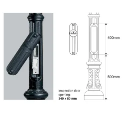 Poste de luz exterior 