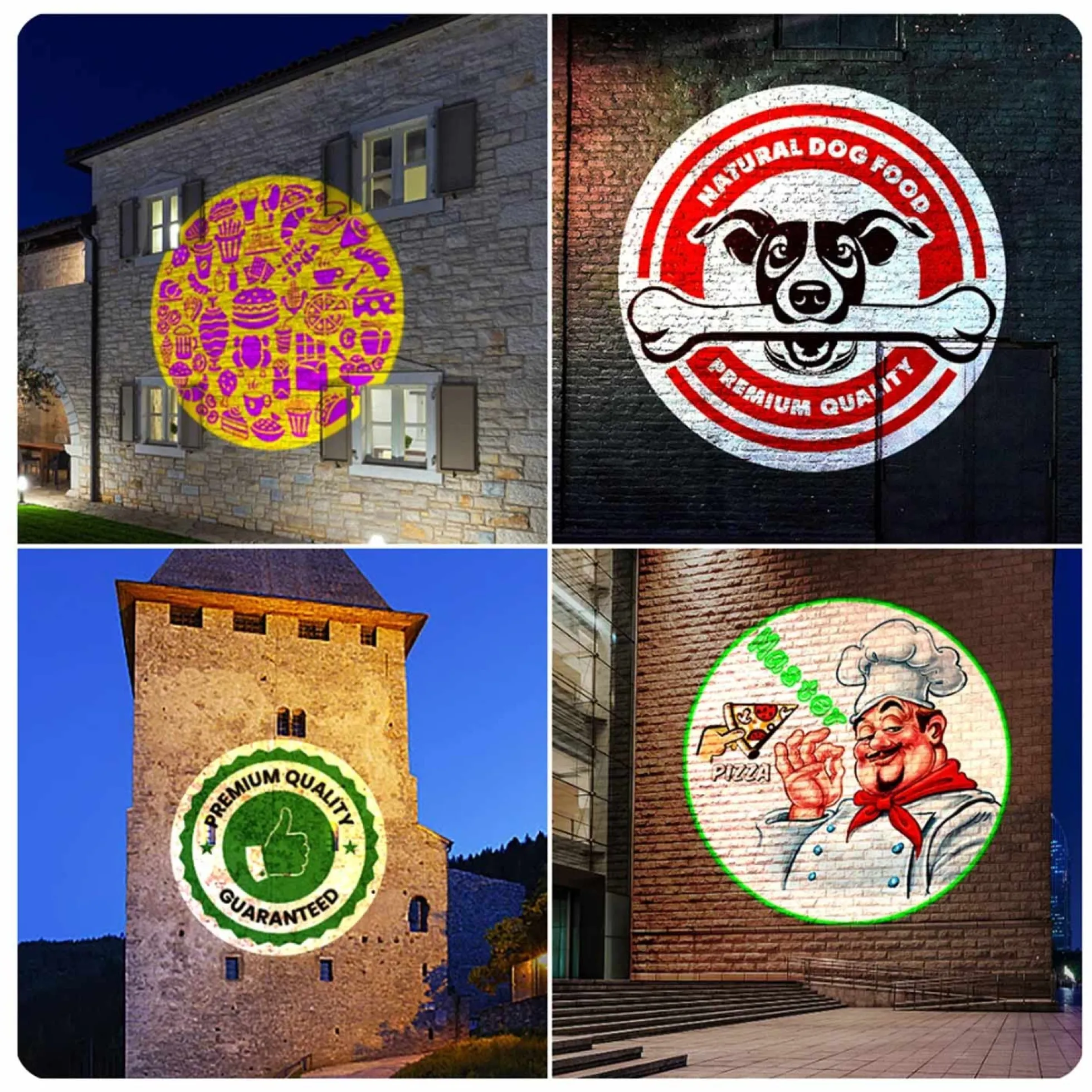 Proyector de logos LED GOBO 30W - Óptica 45° - Exterior - Rotativo