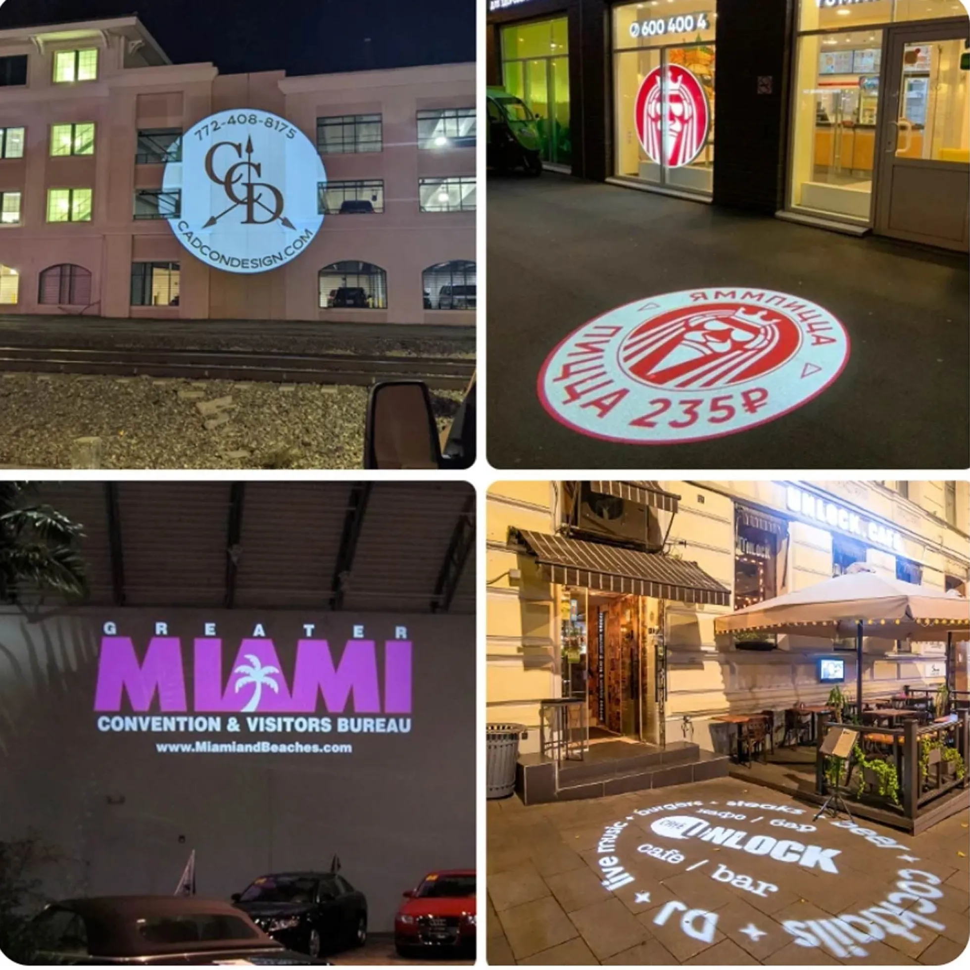 Proyector de logos LED GOBO 30W - Óptica 30° - Exterior - Rotativo
