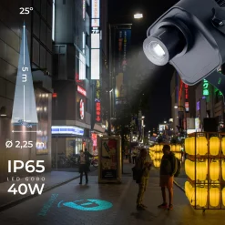 Proyector de logos LED GOBO 40W - Óptica 25° - Exterior - Rotativo