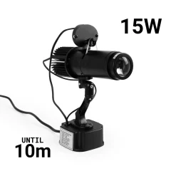 Proyector de logos LED GOBO 15W rotativo interior - Óptica 20° - IP20