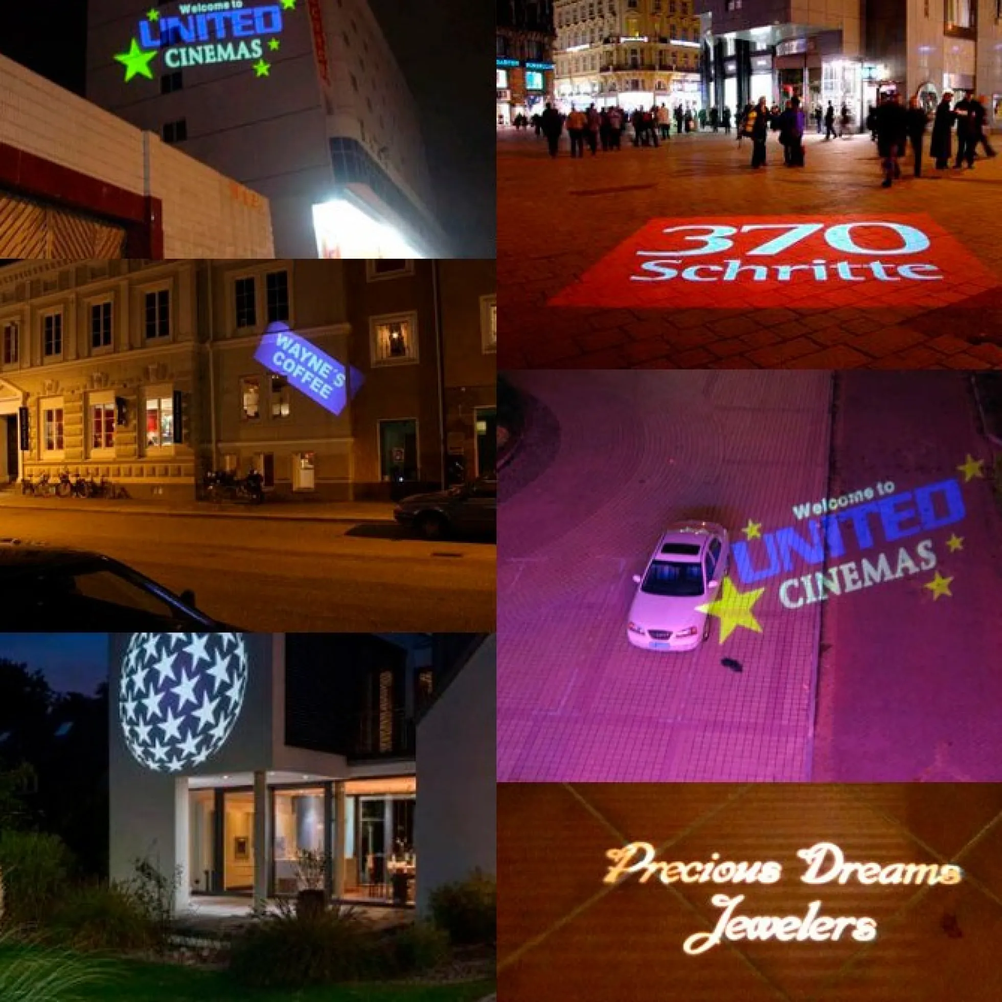 Proyector de logos LED GOBO 30W rotativo exterior - Óptica 20° - IP65