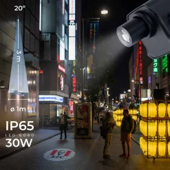 Proyector de logos LED GOBO 30W rotativo exterior - Óptica 20° - IP65