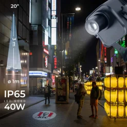 Proyector de logos LED GOBO 40W rotativo exterior - Óptica 20° - IP65