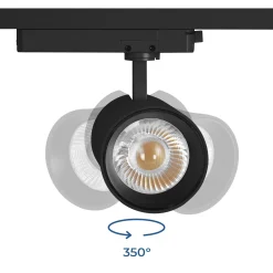 Proyector LED arquitectónico para carril monofásico CCT - 40W - CRI 90
