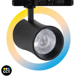Proyector LED arquitectónico para carril monofásico CCT - 40W - CRI 90