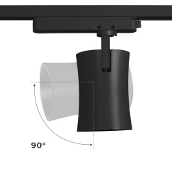Proyector LED arquitectónico para carril monofásico CCT - 40W - CRI 90